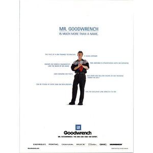 2003 GM Mr. Goodwrench  Service Department Tech Mechanic Vintage Print Ad Art